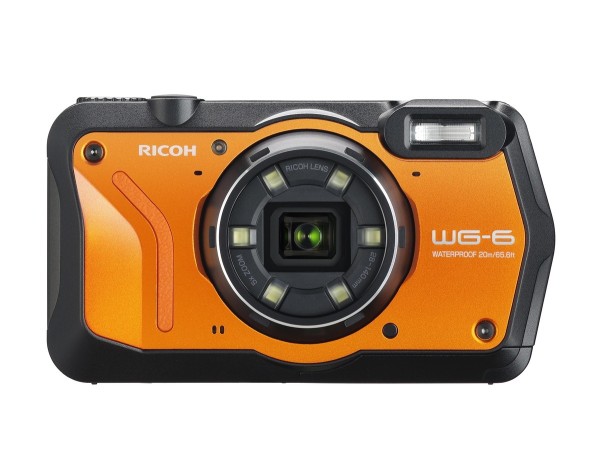 Ricoh WG-6 orange Outdoor-Kamera mit Präzisions-GPS