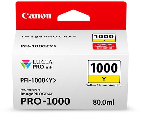 CANON PFI-1000 Y Tinte, yellow 80ml