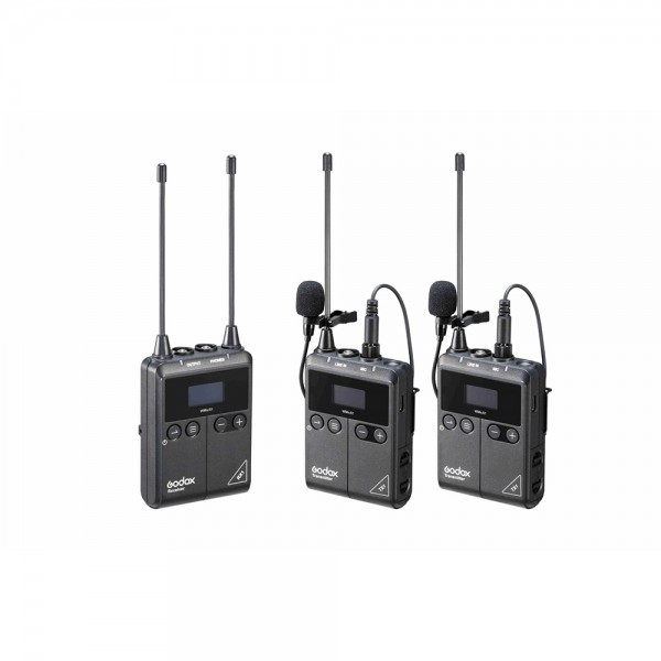 Godox UHF Drahtlos- und Lavaliermikrofon-Doppelkit (2x TX1 /1x RX1 /2x LMS-12 AXL)