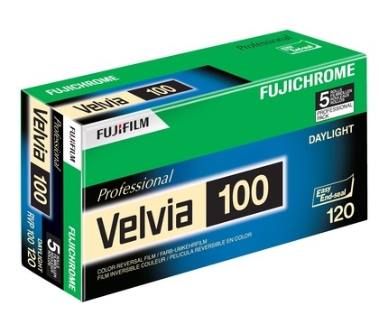 FUJI Velvia 100 120 5er Pack Fujichrome Dia-Rollfilm