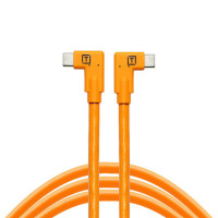 Tether Tools TetherPro Datenkabel USB-C an USB-C - 4,6 m, 2 x rechtsgewinkelt (Orange)