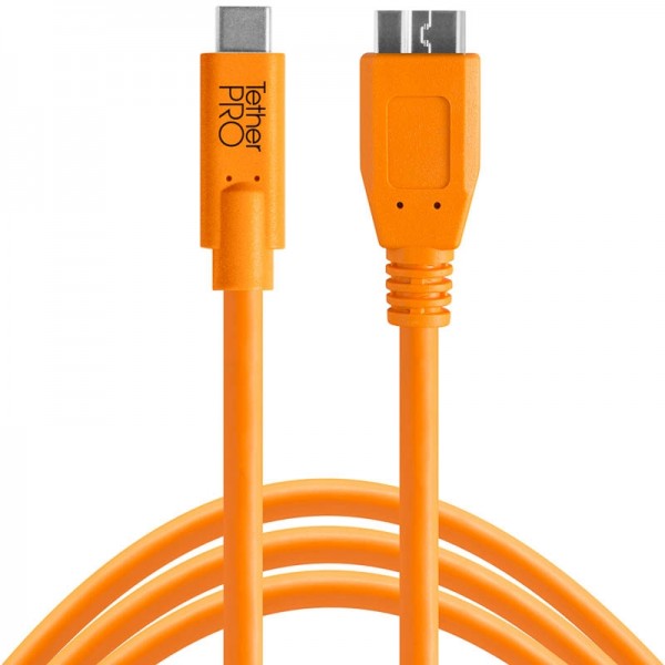 Tether Tools Pro USB-C an USB 3.0 Micro-B - 4,6 Meter Kabel orange