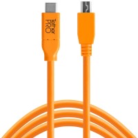Tether Tools Pro USB-C an USB 2.0 Mini-B5 - 4,6 Meter Kabel orange