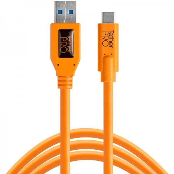 Tether Tools Pro USB 3.0 an USB-C - 4,6 Meter Kabel orange